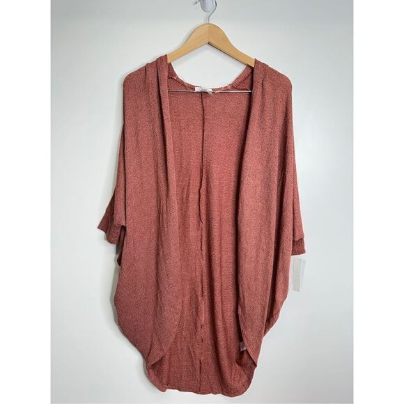 Abound Sweater Womens Open Cardigan Half Sleeve Brown Size XS NWT - Picture 6 of 7